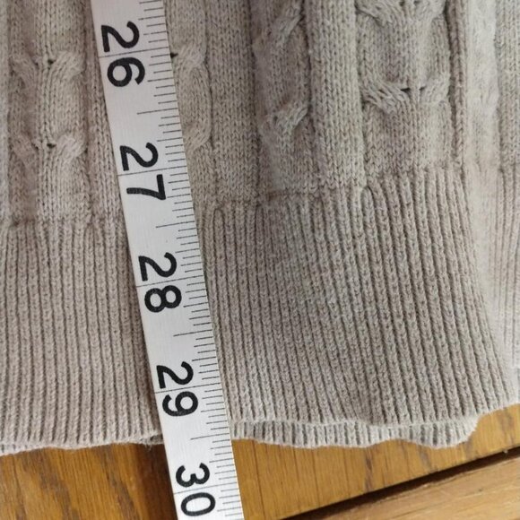 IZOD Men's Tan Cable Knit Sweater - XL - Picture 4 of 6